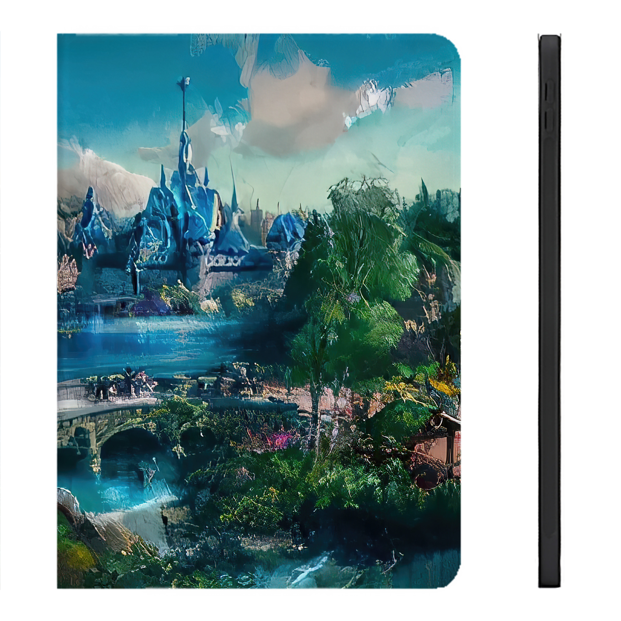 （画像用） アナと雪の女王 アンナ エルサ Frozen Anna Elsa IPadケース ペンホルダー付き ブックスタイルデザイン